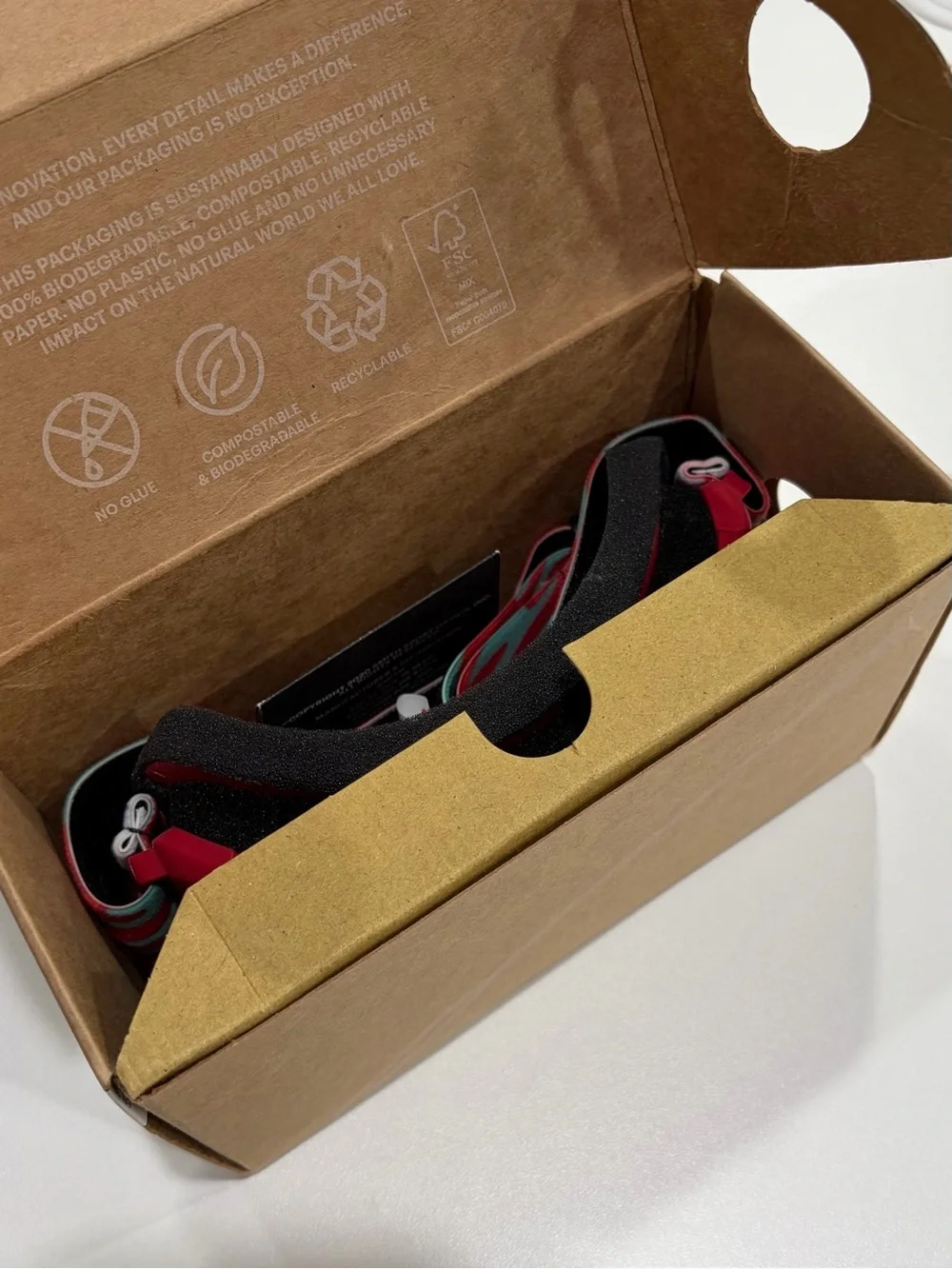 Smith Junior Daredevil Goggles Blue Sensor Mirror Lens Red Swirl NWT Kids